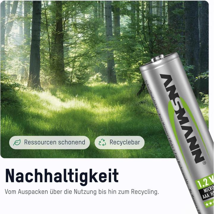 Image du produit Ansmann NiMH HR03 Sol (2 pcs, AAA, 550 mAh, Batterie)
