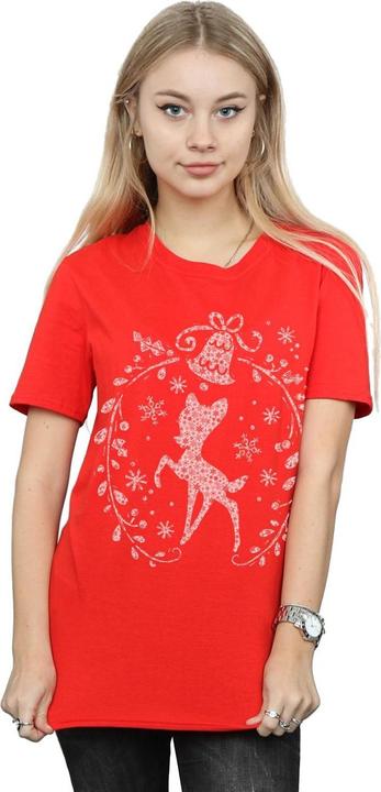 Immagine prodotto Disney Bambi Christmas Wreath Maglietta Ampia Donna (S)
