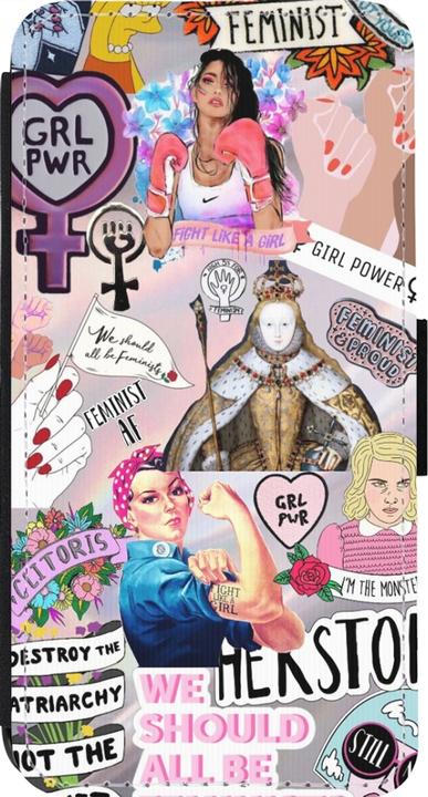 Image du produit PhoneLook Coque Wallet noir Girl Power Collage (Apple iPhone 14 Pro)