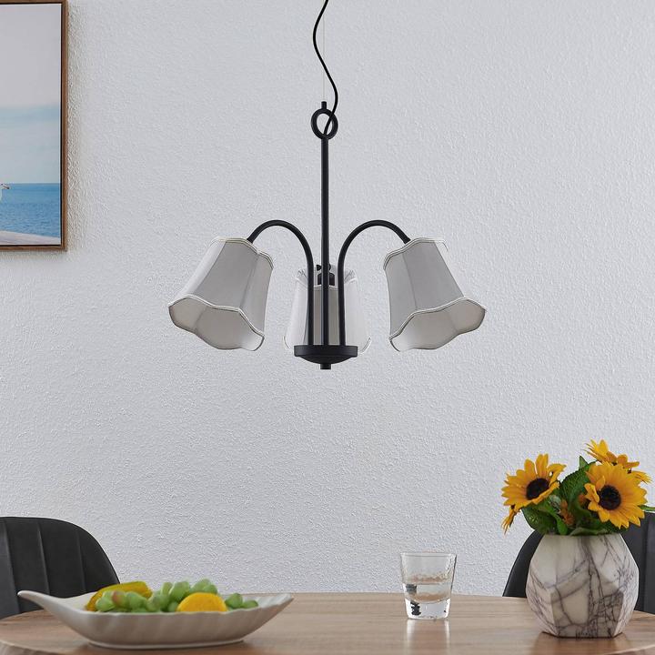 Produktbild Lucande Binta 3 Pendelleuchte Silver Grey (E14)