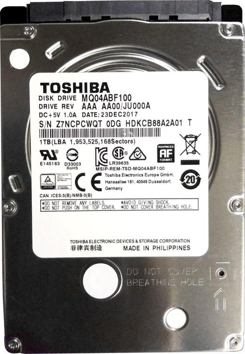 Image du produit Toshiba MQ04ABF100 (1 To, 2.5")