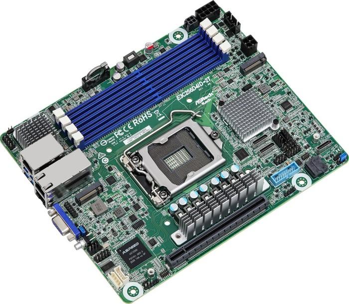 Immagine prodotto AsRock Scheda madre E3C256D4ID-2T mini-ITX Socket 1200 Singola (LGA 1200, Intel C256, Mini-ITX)