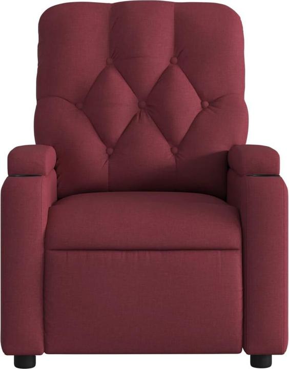 Actual product image VidaXL Massage chair wine red fabric,Colour: Wine red,Material: Fabric