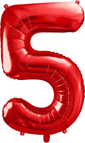 Partydeco Folienballon Zahl 5 (1 x)