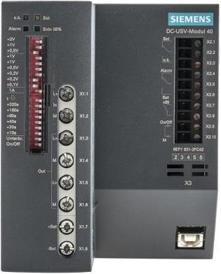 Immagine prodotto Siemens Modulo UPS c.c. Sitop 24V/40A (960 VA, 960 W, Doppio convertitore online UPS)