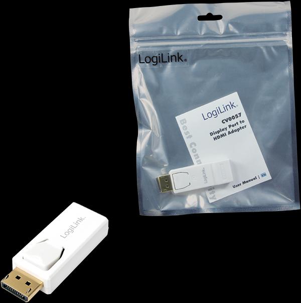Produktbild LogiLink DisplayPort zu (HDMI, 6.40 cm)