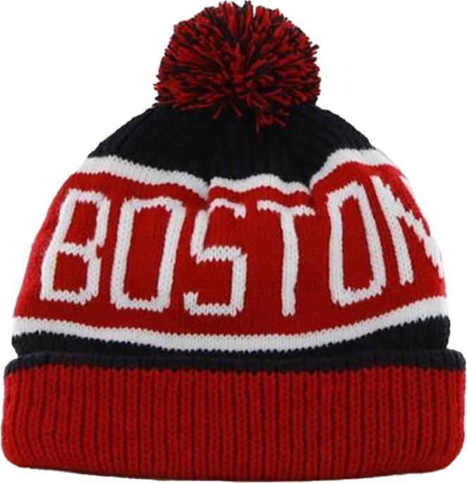 Actual product image Boston Red Sox Calgary MLB 47 Knitted Cuff Bobble Hat