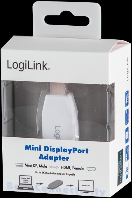 Produktbild LogiLink 4K Mini DisplayPort 1.2 auf HDMI (HDMI, 6.10 cm)