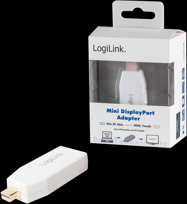 Produktbild LogiLink 4K Mini DisplayPort 1.2 auf HDMI (HDMI, 6.10 cm)