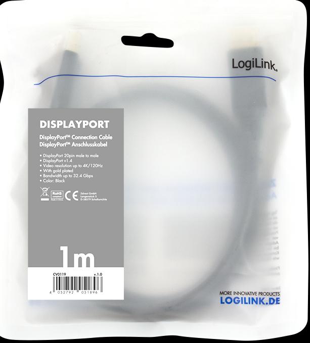 Actual product image LogiLink DisplayPort — DisplayPort (2 m, DisplayPort)