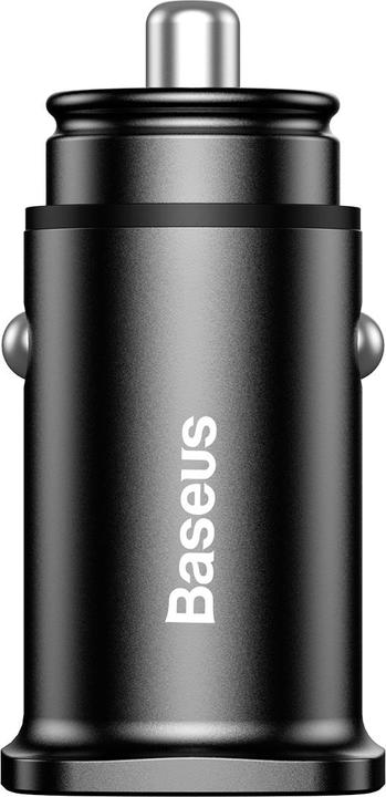 Image du produit Baseus Square metal A+A 30W Dual QC3.0 Quick Car Charger Noir