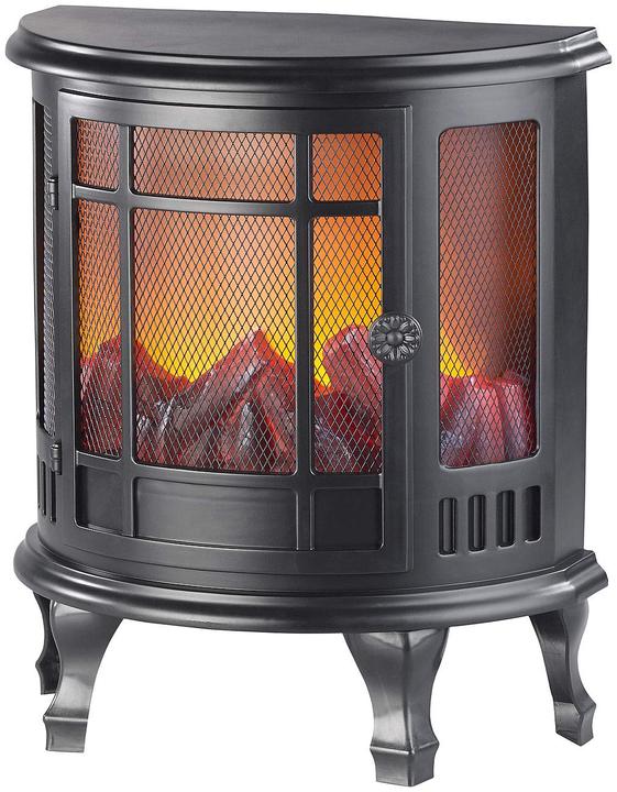 Actual product image Carlo Milano Decorative electric fireplace with flame effect, battery operation
