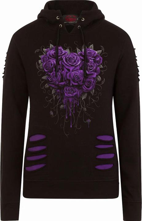 Produktbild Spiral Bleeding Heart Kapuzenpullover Zerrissen (M)