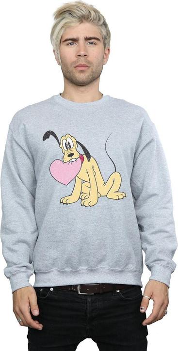Actual product image Disney Mens Pluto Love Heart Sweatshirt (S)