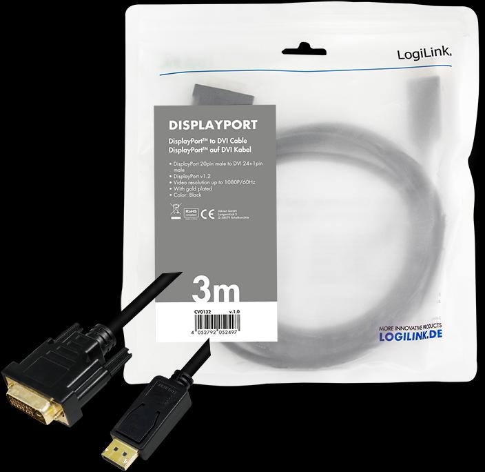 Produktbild LogiLink DisplayPort — DVI (5 m, DisplayPort)