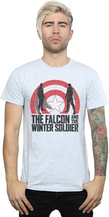 Immagine prodotto The Falcon And The Winter Soldier Shield Silhouettes Maglietta Uomo (5XL)