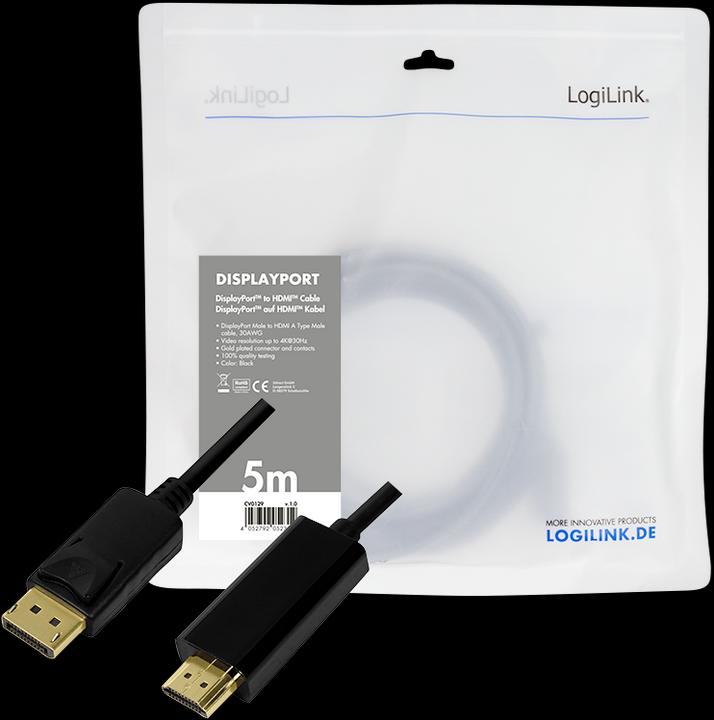 Actual product image LogiLink DisplayPort — HDMI (Typ A) (2 m, DisplayPort)