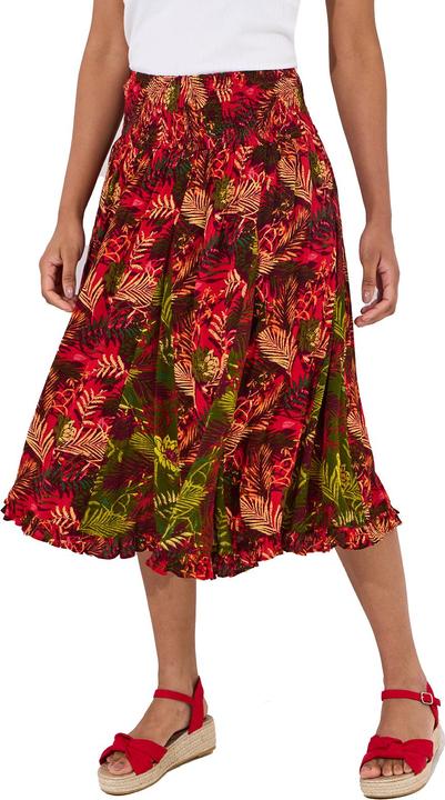 Actual product image Joe Browns Palm Print Godet Skater Skirt (46)