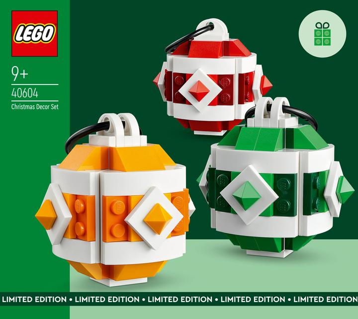 Actual product image LEGO Christmas bauble set (40604, LEGO Rare Sets)
