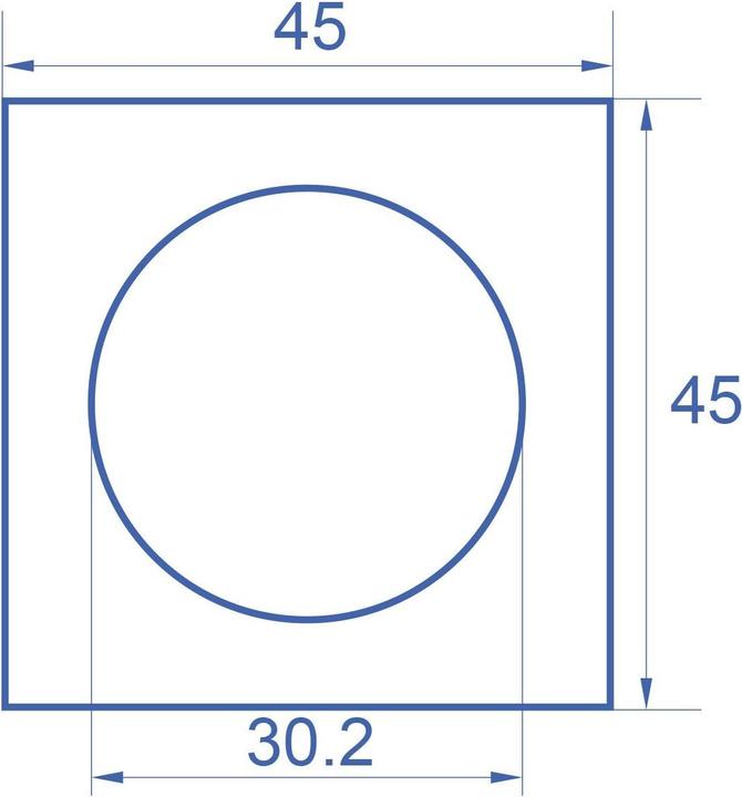Produktbild Delock Easy 45 Modulblende Loch-Ausschnitt Ø 30,2 mm, 45 x 45 mm 5 Stück weiss (Wandhalterung)