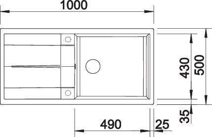 Actual product image Blanco Metra XL 6 S (Top-mounted sink, 100 cm, 50 cm)