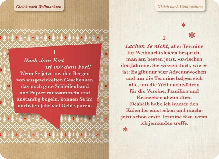 Produktbild Nach dem Fest ist vor dem Fest. 99 Tipps für ein entspanntes Weihnachten (Deutsch, Renate Bergmann, 2021)