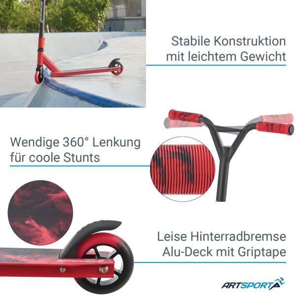 Image du produit Juskys Stunt Scooter avec direction à 360