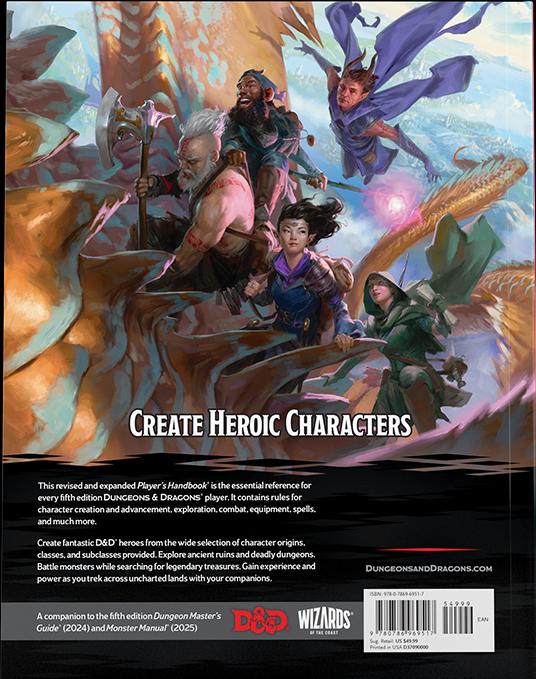 Image du produit Wizards of the Coast Livre - Jeu de rôle - Dungeons & Dragons - Manuel du joueur 2025 (Anglais)