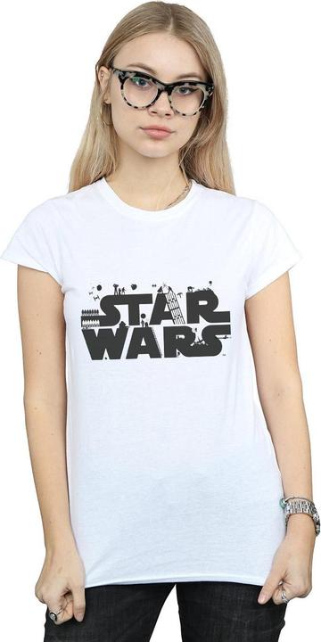 Actual product image Star Wars Womens/Ladies Minimalist Logo Cotton T-Shirt (M)