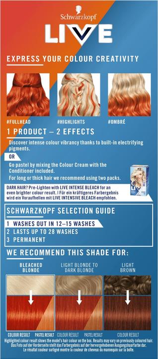 Image du produit Schwarzkopf Ultra Brights 85 Vibrant Orange Semi-permanent (085 Orange vibrante)