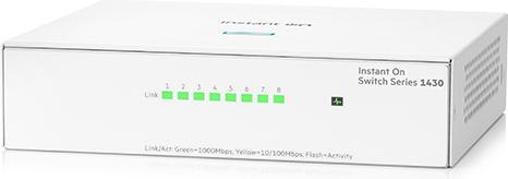 Actual product image HPE Aruba Instant On 1430 8G, Non-géré, L2, Gigabit Ethernet (10/100/1000), F (8 Ports)