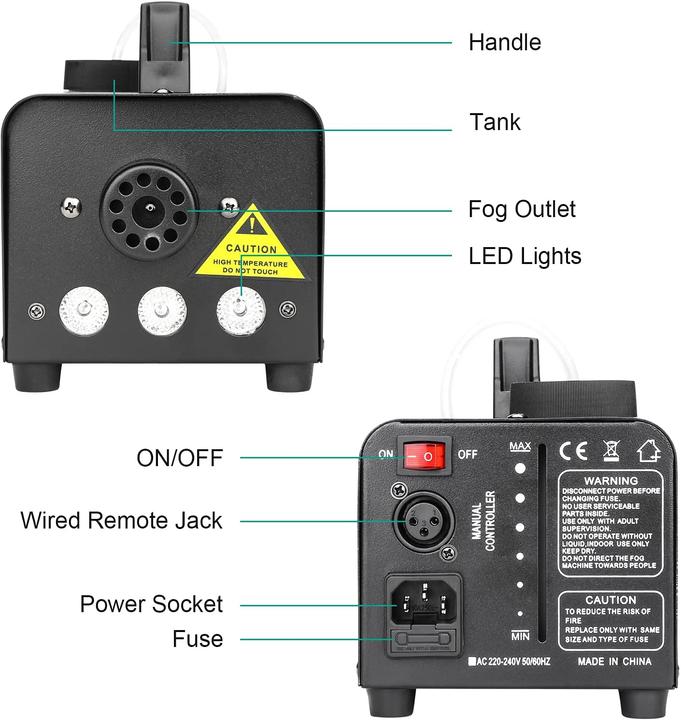 Image du produit Agptek Machine à fumée 500W, portable