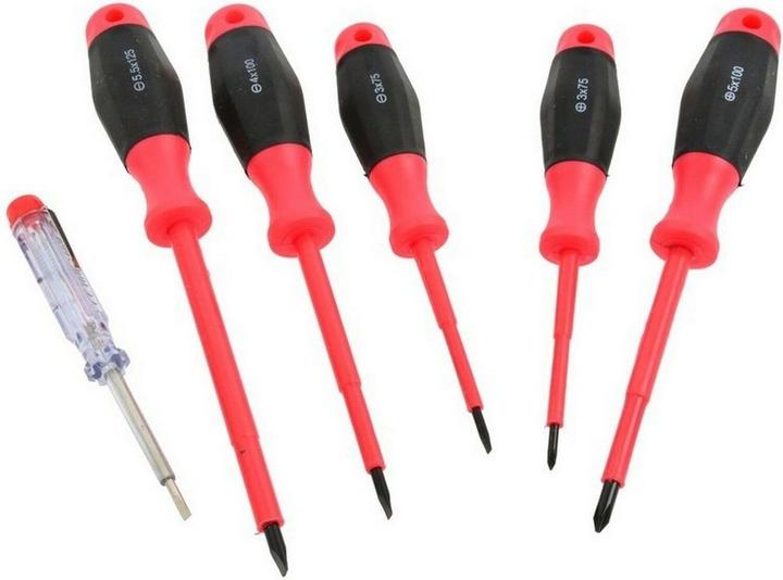 Actual product image GEKO Insulated screwdriver + tester, set of 6