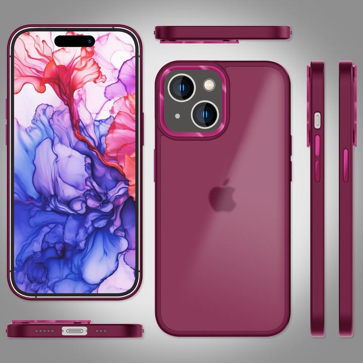 Immagine prodotto Nalia Manica ibrida opaca trasparente smerigliata (Apple iPhone 15 Plus)