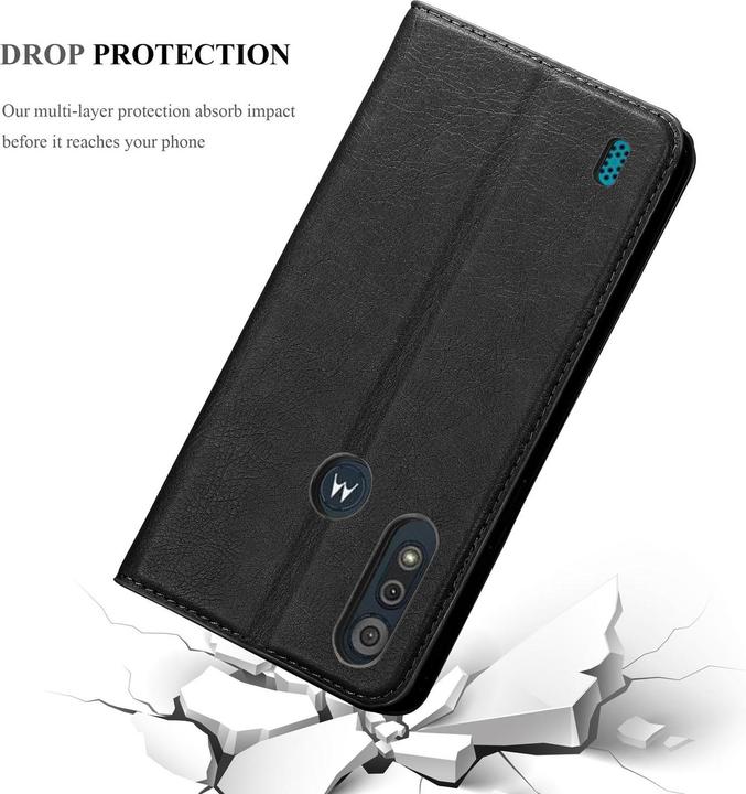 Actual product image Cadorabo Book Invisible Magnet Cover (Motorola Moto E6s)