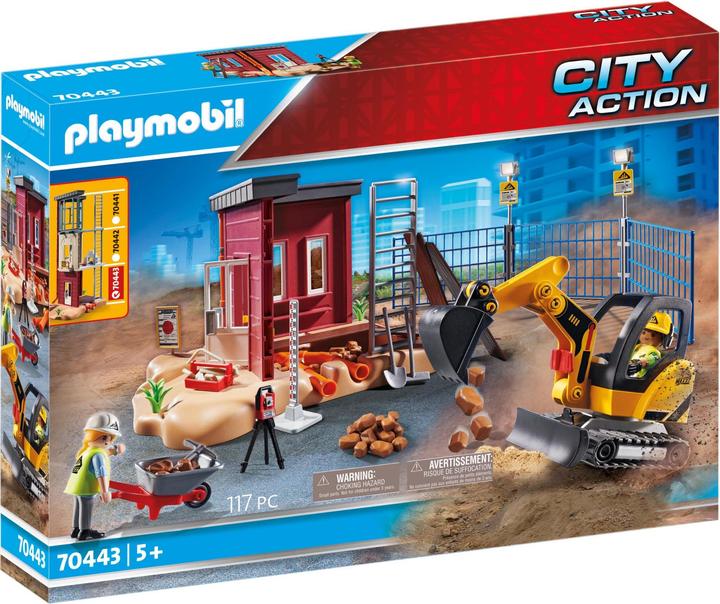 Immagine prodotto Playmobil Mini escavatore con componente (70443, Playmobil Città d'azione)