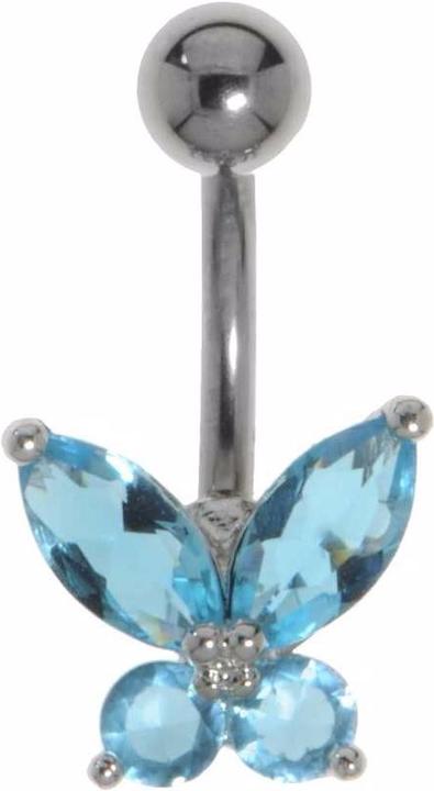 Bijouteria Bauchpiercing (Kristall, Messing rhodiniert, Titan)