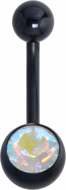 Produktbild Bijouteria Bauchpiercing (Chirurgenstahl 316L, PVD Beschichtung (schwarz), Zirkonia)