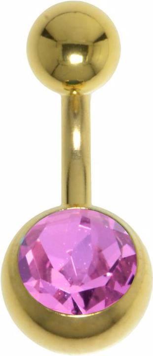 Immagine prodotto Bijouteria Piercing ventre (Acciaio chirurgico 316L, Rivestimento in PVD (colore oro), Cristallo premium)