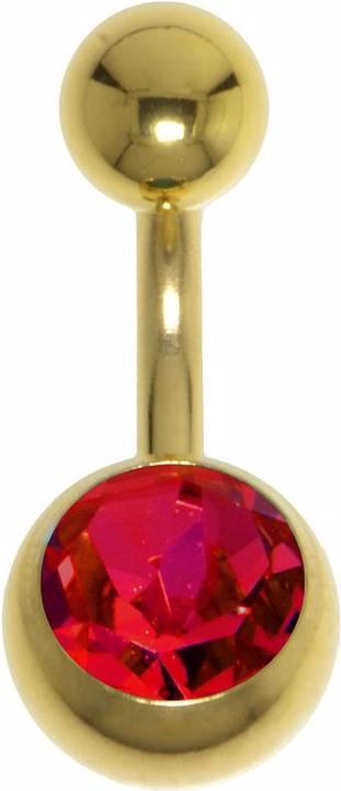 Bijouteria Bauchpiercing (Chirurgenstahl 316L, Premium Kristall, PVD Beschichtung (goldfarben))