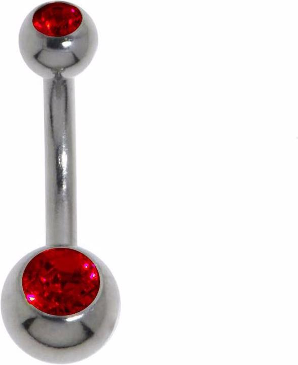 Bijouteria Bauchpiercing (Chirurgenstahl 316L, Kristall)
