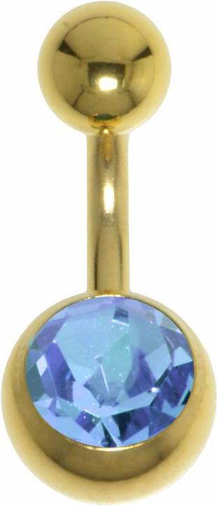 Actual product image Bijouteria Bellypiercing (Surgical steel 316L, PVD coating (gold coloured), Premium crystal)