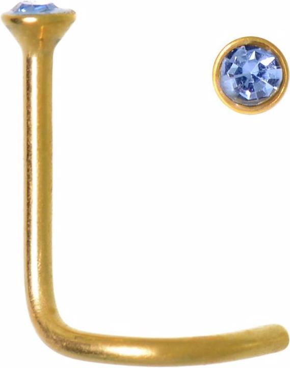 Immagine prodotto Bijouteria Piercing per naso (Placcatura in oro (placcatura oro), Vetro (di orologio), Acciaio chirurgico 316L)
