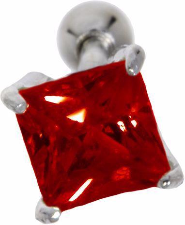 Produktbild Bijouteria Ohrpiercing (Messing mit Silberbeschichtung, Zirkonia, Chirurgenstahl 316L)