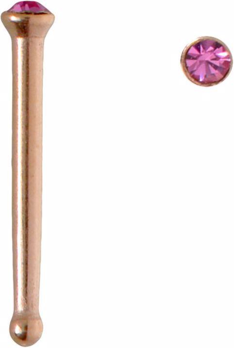 Bijouteria Nasenpiercing (Chirurgenstahl 316L, Kristall, PVD Beschichtung (goldfarbig))
