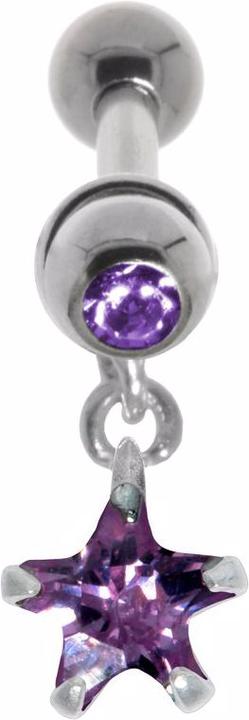 Bijouteria Ohrpiercing (Chirurgenstahl 316L, Kristall, Messing mit Silberbeschichtung, Zirkonia)