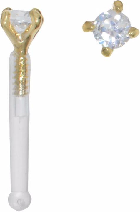 Produktbild Bijouteria Nasenpiercing (Bioplast, Gold 18K, Kristall)