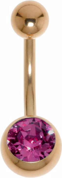 Produktbild Bijouteria Bauchpiercing (Chirurgenstahl 316L, PVD Beschichtung (goldfarbig), Premium Kristall)