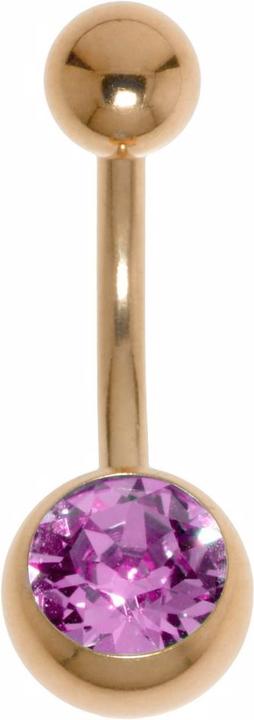 Produktbild Bijouteria Bauchpiercing (Premium Kristall, PVD Beschichtung (goldfarbig), Chirurgenstahl 316L)