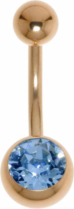 Immagine prodotto Bijouteria Piercing ventre (Acciaio chirurgico 316L, Rivestimento in PVD (colore oro), Cristallo premium)